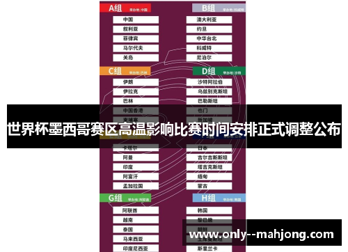 世界杯墨西哥赛区高温影响比赛时间安排正式调整公布 世界杯墨西哥赛区高温影响比赛时间安排正式调整公布